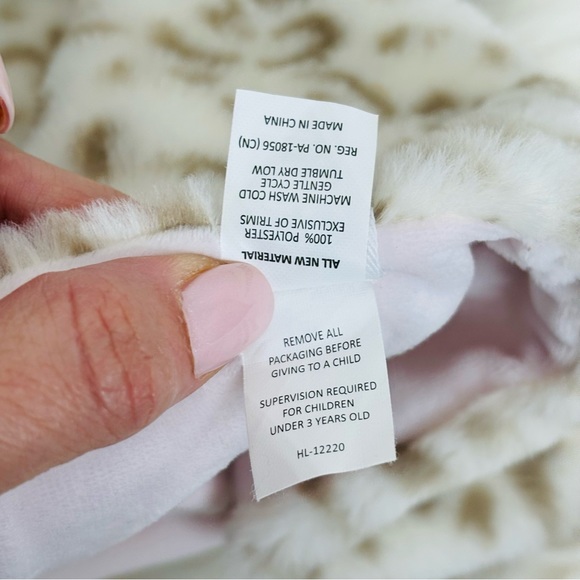 Mudpie Lovie Cheetah Leopard Cat Plush Stuffed Animal Baby Blanket NWOT - Picture 8 of 9